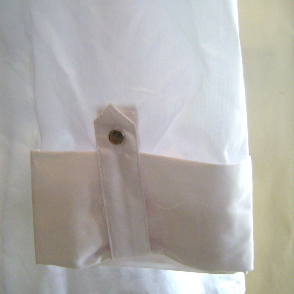 Classic Fitted White Button Front Blouse Size S - image 6